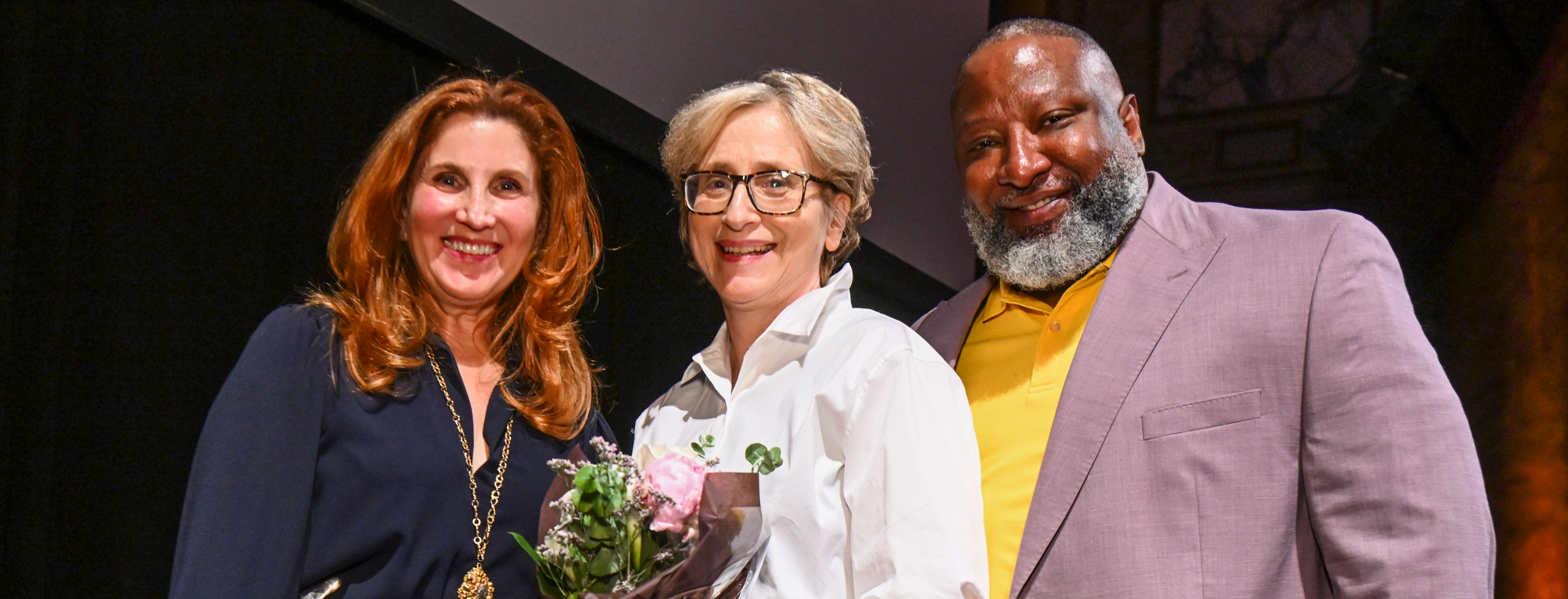 Christopher Rudd (R) and Lesley-Anne Gliedman (R) with Erika Mallin