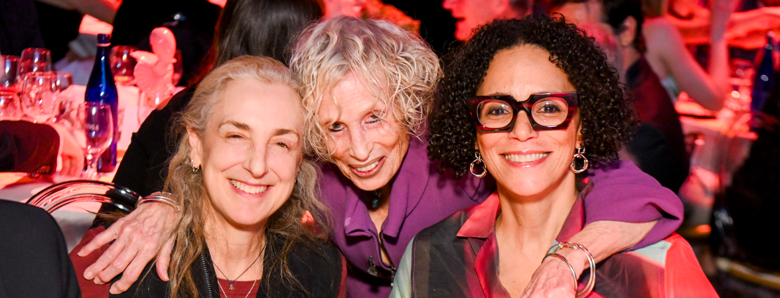 NYFA Board Members Alexandra Chasin and Nina Yankowitz with Coco Fusco